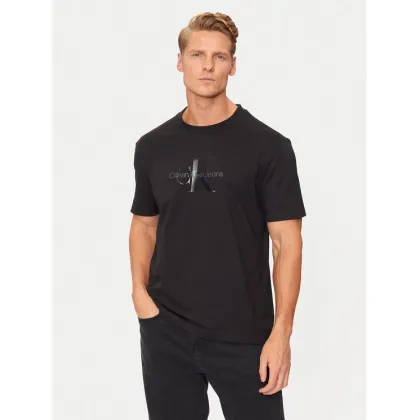 Zdjęcie Calvin Klein Jeans T-Shirt Shiny Monologo J30J327109 Czarny Regular Fit