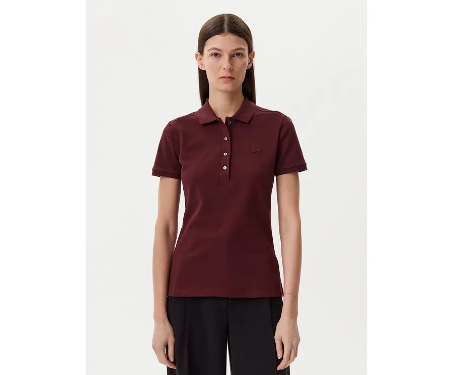 obrazek 1 Lacoste Polo PF5462 Bordowy Slim Fit