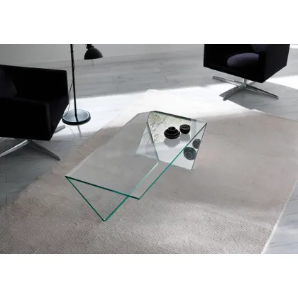 Zdjęcie Włoski szklany niski stół do salonu - Tonelli Design