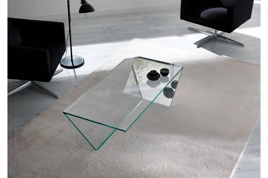 obrazek 1 Włoski szklany niski stół do salonu - Tonelli Design