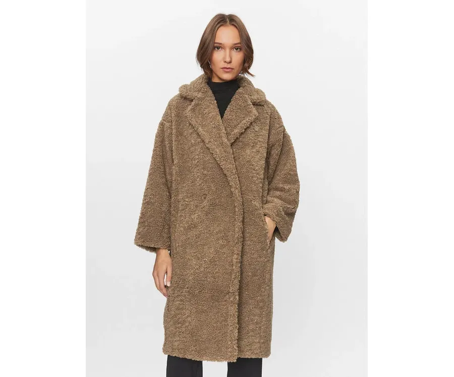 obrazek 1 Deha Kożuch D93551 Brązowy Regular Fit
