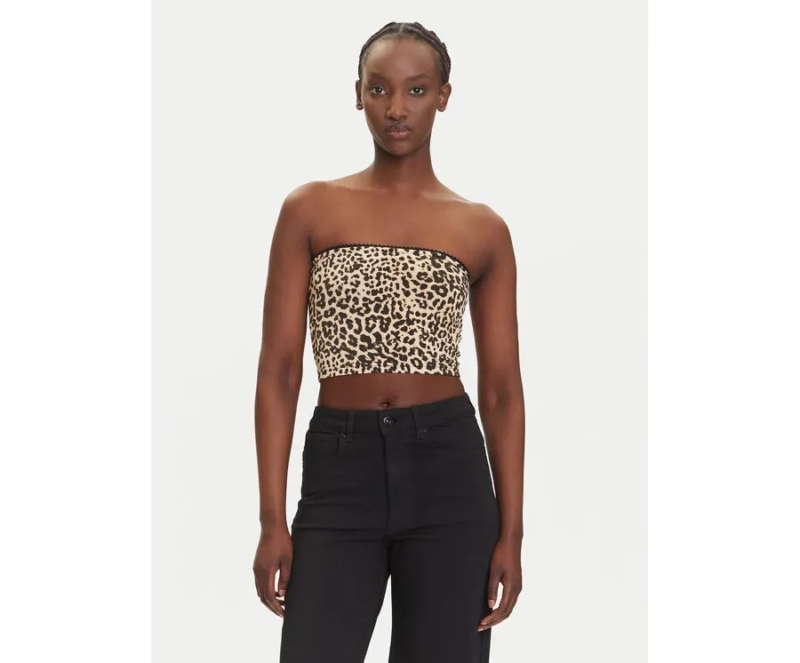 obrazek 1 Noisy May Top Avery 27034321 Brązowy Slim Fit