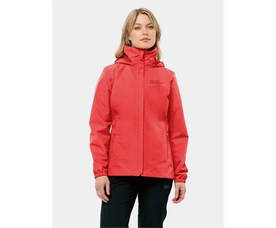 obrazek 1 Jack Wolfskin Kurtka przeciwdeszczowa Stormy Point 1111202 Czerwony Regular Fit
