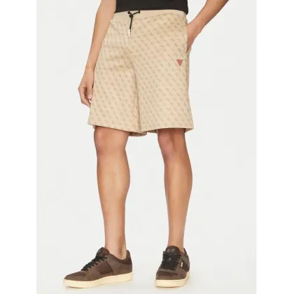 Zdjęcie Guess Szorty sportowe Z4YD03 FL04Q Beżowy Regular Fit
