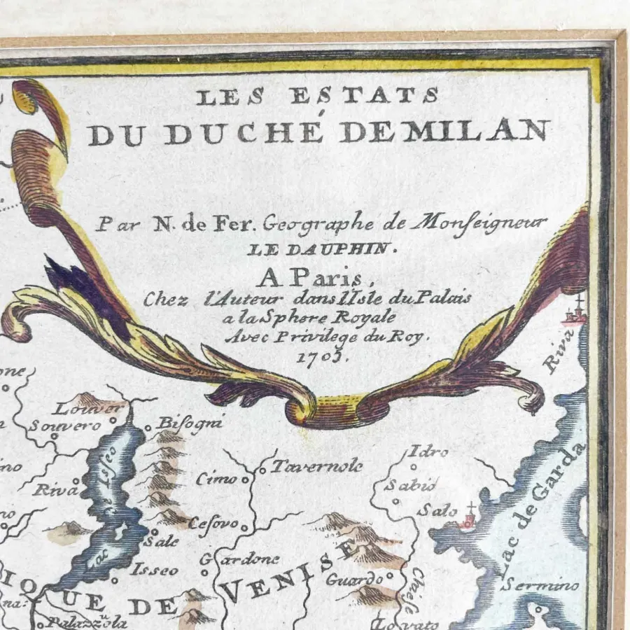 obrazek 3 Mapa geograficzna całych północnych Włoch z XVIII wieku