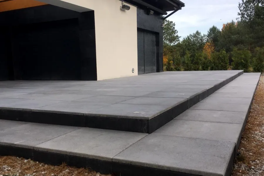 obrazek 1 80x80 cm VT - (B15 czarny) - betonowa płyta podłogowa i tarasowa