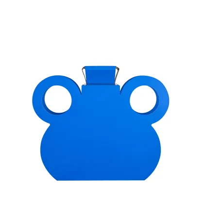 Zdjęcie Wyjątkowy wazon Otto 9x42xH38 cm ze skóry w kolorze błękitu Majorelle