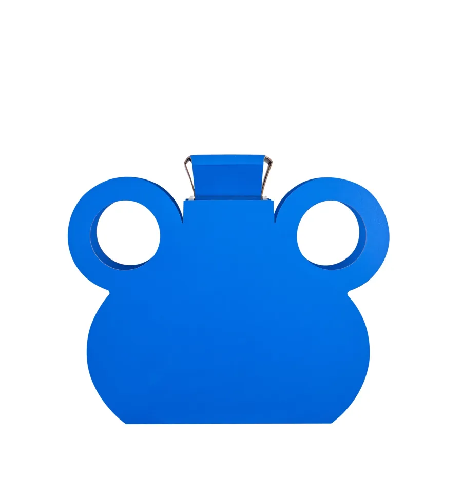 obrazek 1 Wyjątkowy wazon Otto 9x42xH38 cm ze skóry w kolorze błękitu Majorelle