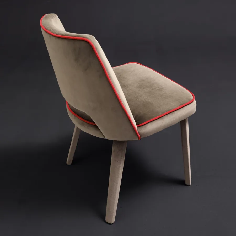 obrazek 6 Designerskie krzesło dębowe obite tkaniną/ekoskórą/skórą - Grace - Colico