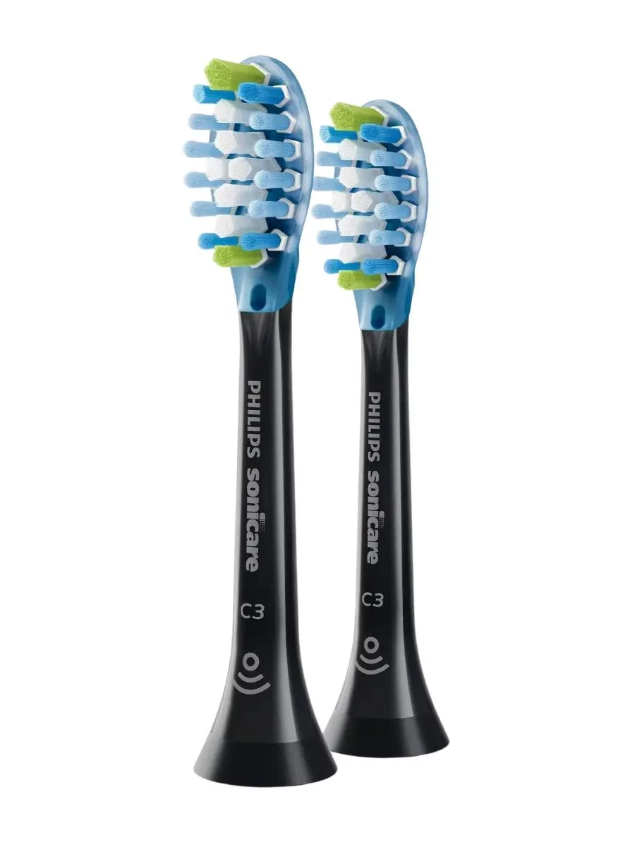 obrazek 1 Philips Sonicare C3 Premium Plaque Defense HX9042/33 Końcówki czarne, 2 szt.