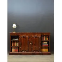 Zdjęcie Antyk - wiktoriański niski regał na książki / szafka z drewna różanego