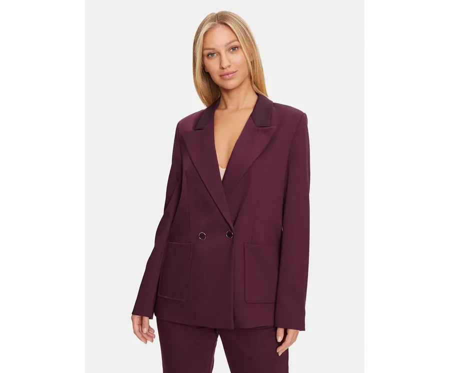 obrazek 1 Guess Marynarka Viviane W4BN58 WGIH2 Bordowy Regular Fit