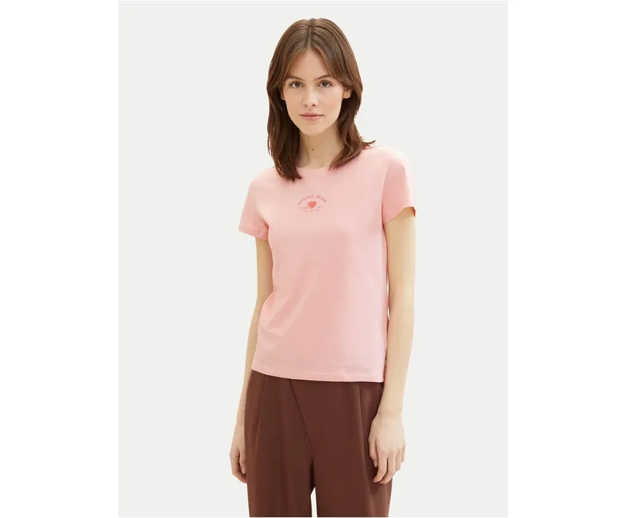 obrazek 1 Tom Tailor Denim T-Shirt 1040185 Różowy Regular Fit