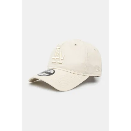 Zdjęcie New Era czapka z daszkiem bawełniana kolor beżowy z aplikacją 60471476