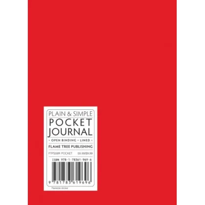 Zdjęcie Czerwony klasyczny notatnik kieszonkowy - Flame Tree Publishing