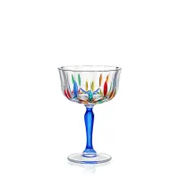 Picture Original set of 6 champagne glasses made of Murano glass (240 ml)