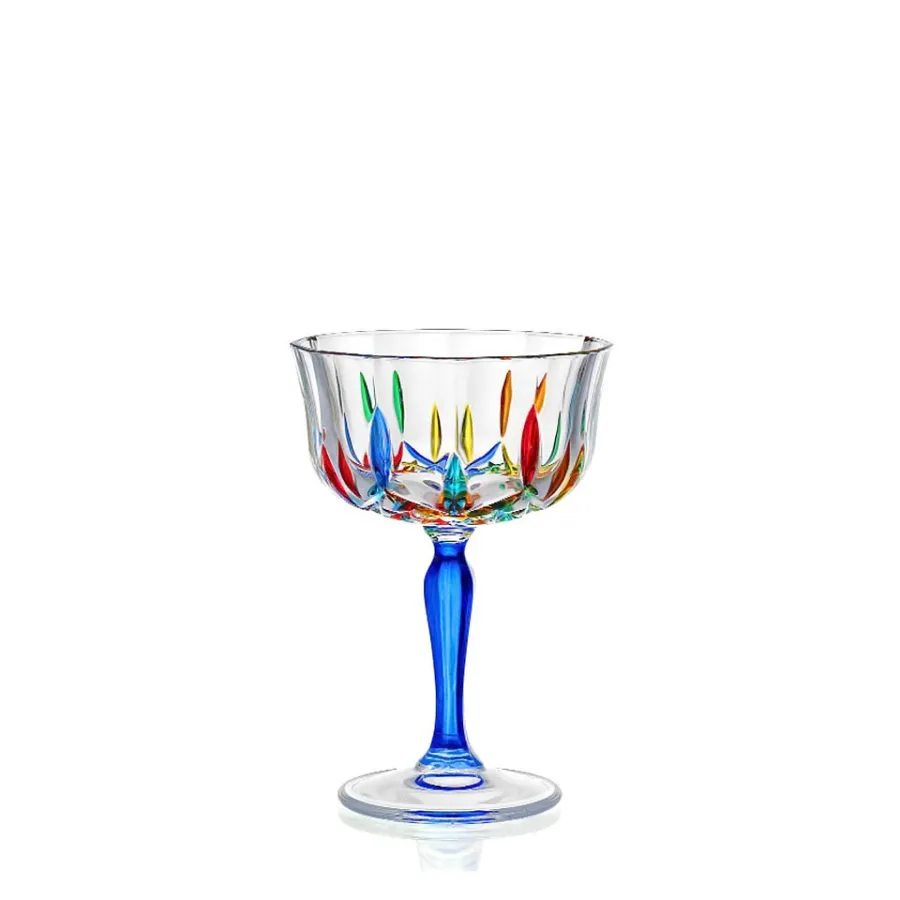 obrazek 1 Oryginalny komplet 6 kieliszków do szampana wykonanych ze szkła murano (240 ml)