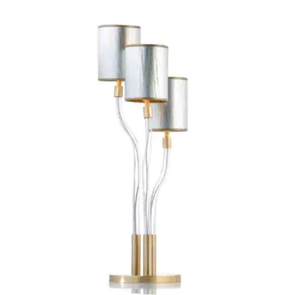 Picture Modern table lamp in clear Murano glass - Il Paralume Marina