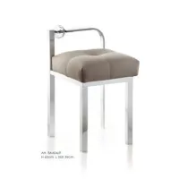 Zdjęcie Wyjątkowy taboret z mosiądzu krome z ręcznie ciętym polerowanym przezroczystym kryształem - Il Paralume Marina