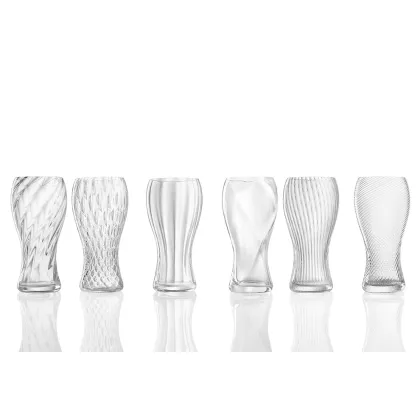 Zdjęcie Komplet 6 szklanek do piwa ze szkła Murano