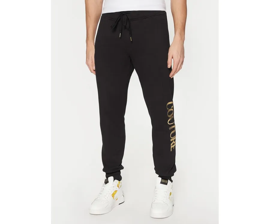obrazek 1 Versace Jeans Couture Spodnie dresowe 78GAAT05 Czarny Regular Fit
