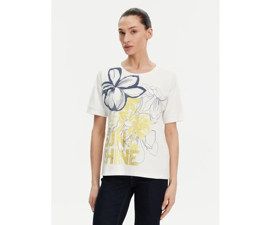 obrazek 1 Olsen T-Shirt 11105007 Biały Relaxed Fit
