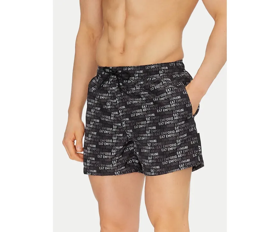 obrazek 1 EA7 Emporio Armani Szorty kąpielowe 7M000510 AF13059 MC085 Czarny Regular Fit