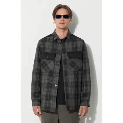 Zdjęcie Neil Barett kurtka LOOSE BICOLOR FLAP POCKET PADDED męska kolor szary przejściowa PBCS024C.V041C.888