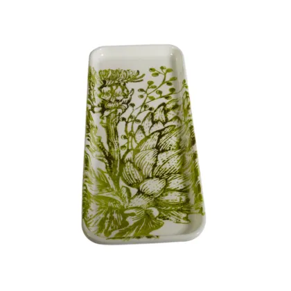 Zdjęcie Ceramiczny prostokątny zielony talerz - Virginia Casa