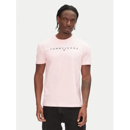 Zdjęcie Tommy Jeans T-Shirt Linear Logo DM0DM20744 Różowy Regular Fit