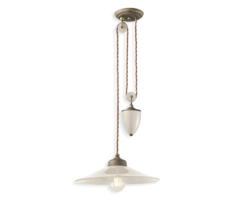 obrazek 2 Stylowa włoska wisząca lampa sufitowa retro