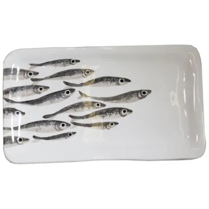 Zdjęcie Włoski talerz do serwowania z podobiznami ryb - Virginia Casa