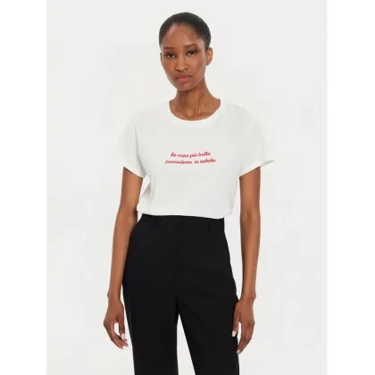 Zdjęcie ViCOLO T-Shirt RB0897 Écru Regular Fit