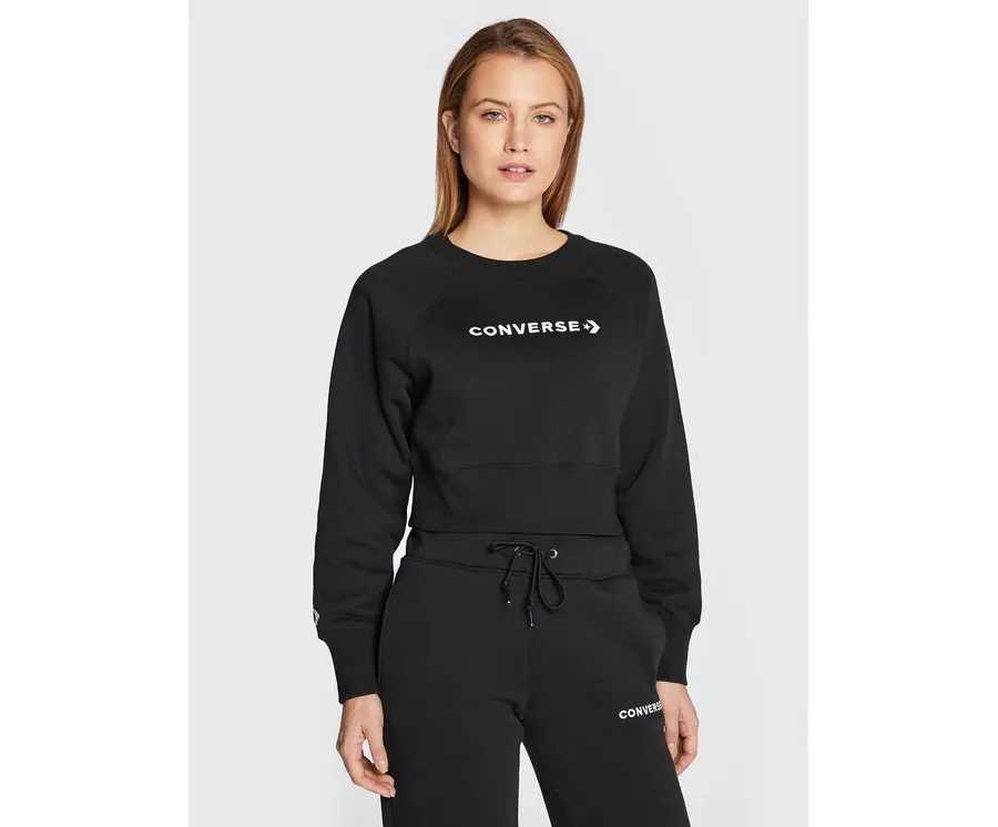 obrazek 1 Converse Bluza Wordmark 10023716-A01 Czarny Regular Fit