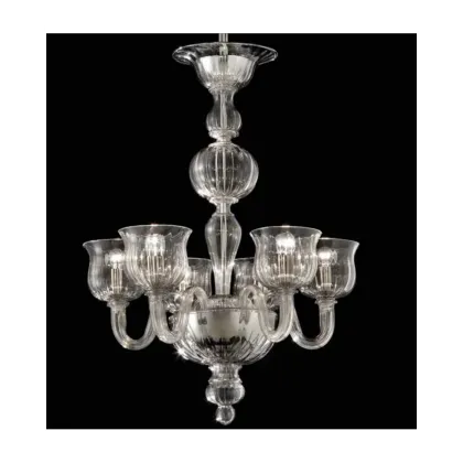 Zdjęcie Nowoczesny żyrandol Rostov z dmuchanego szkła Murano