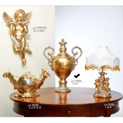 Picture Elegant baroque vase with 2 handles - Valle d'oro Patchi