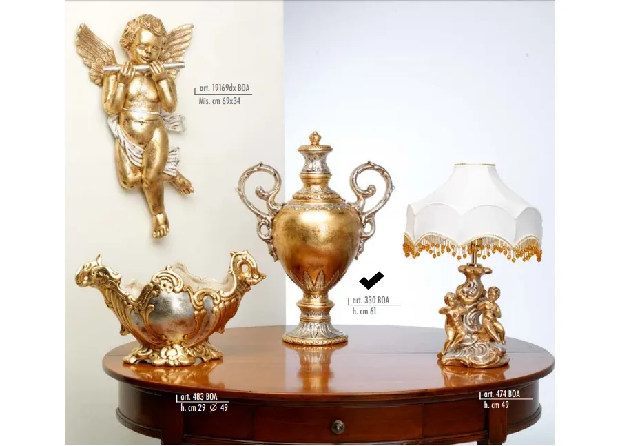 obrazek 1 Elegancki barokowy wazon z 2 uchwytami - Valle d'oro Patchi