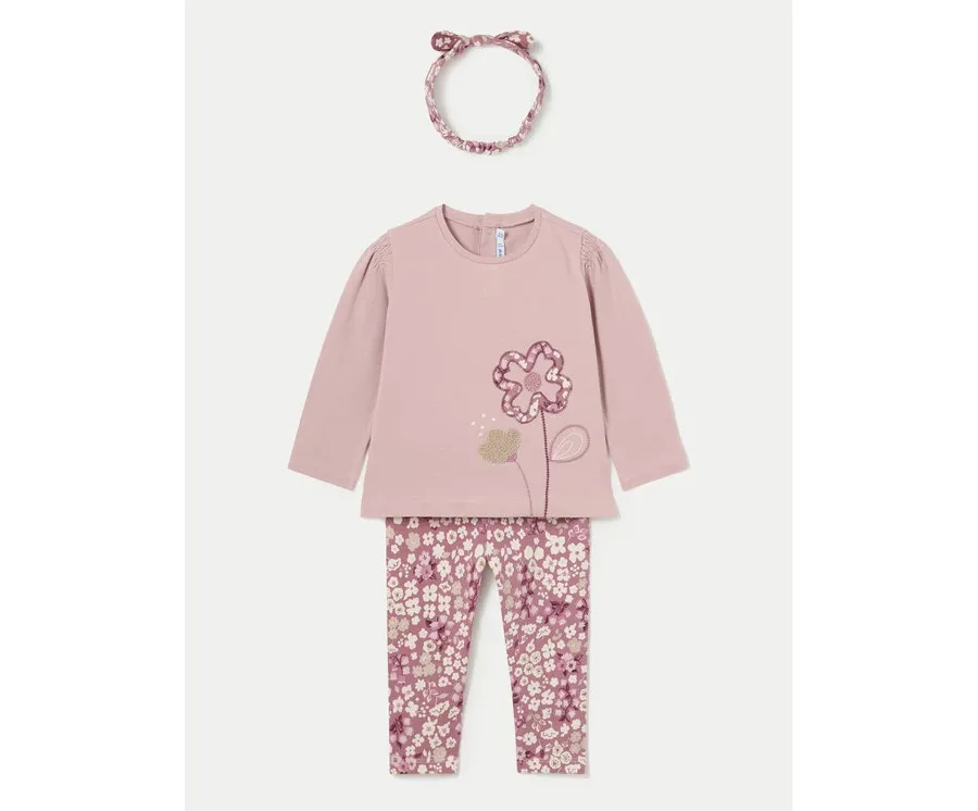 obrazek 1 Mayoral Komplet bluzka i legginsy 2711 Różowy Regular Fit