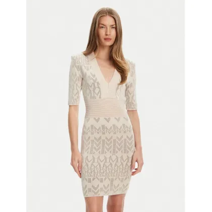 Zdjęcie Marciano Guess Sukienka dzianinowa 5YGK20 5877Z Beżowy Slim Fit