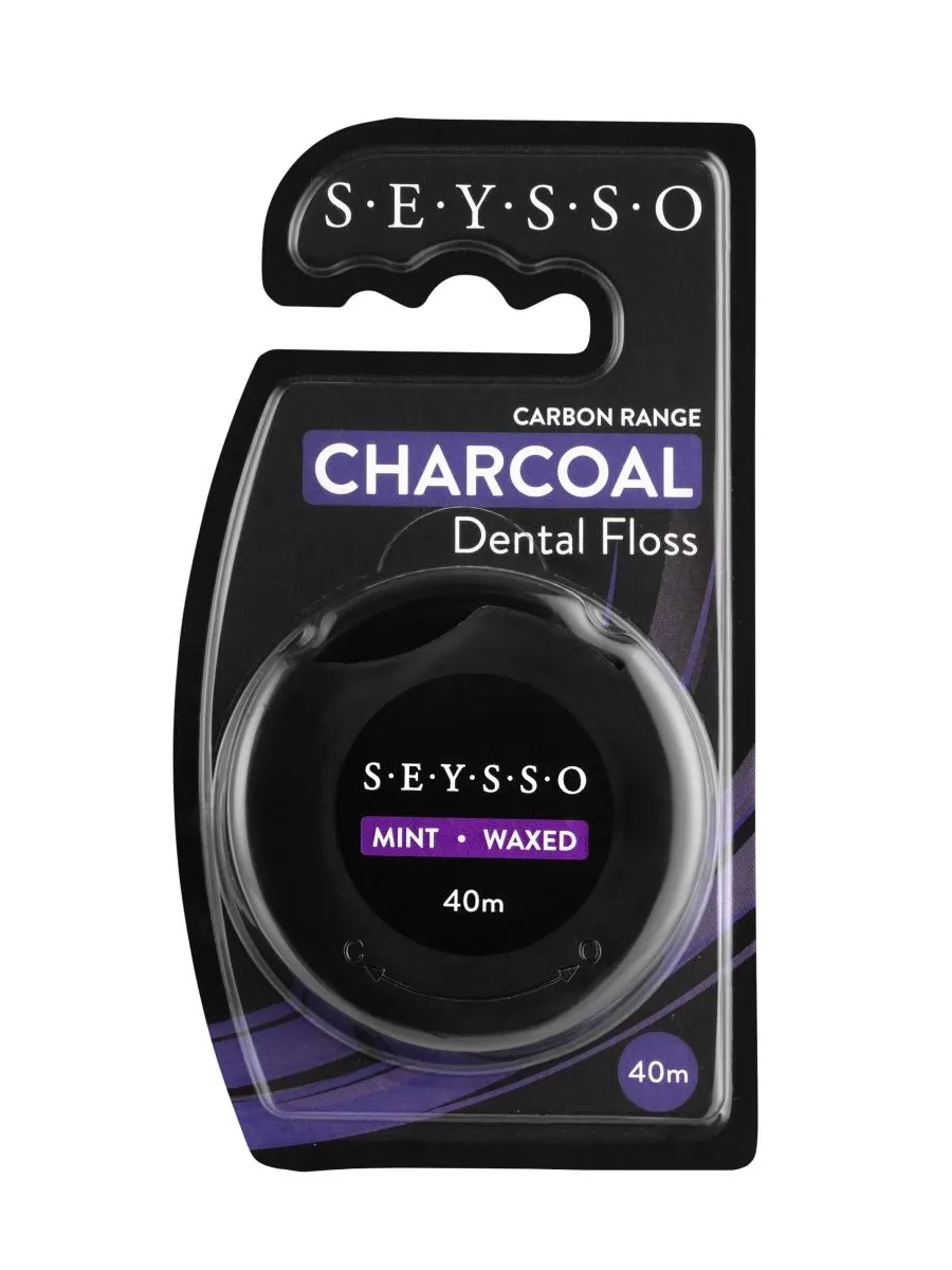 obrazek 1 Seysso Carbon Nić Dentystyczna z Aktywnym Węglem 40 M