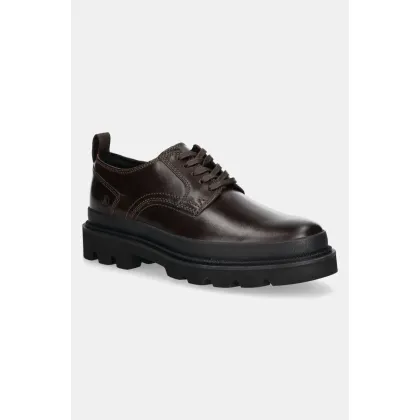 Zdjęcie Clarks Originals półbuty skórzane Badell Lace męskie kolor brązowy 26181138