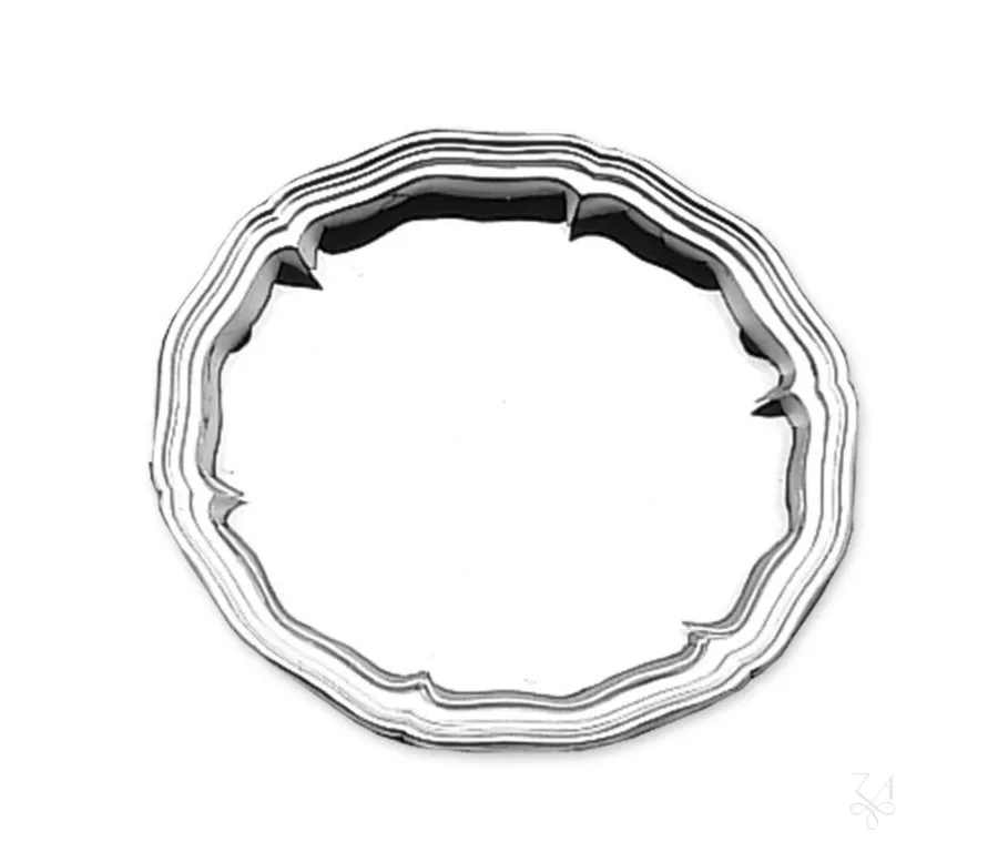 obrazek 1 Stylowa okrągła podstawka pod chleb ze srebra - Zaramella Argenti