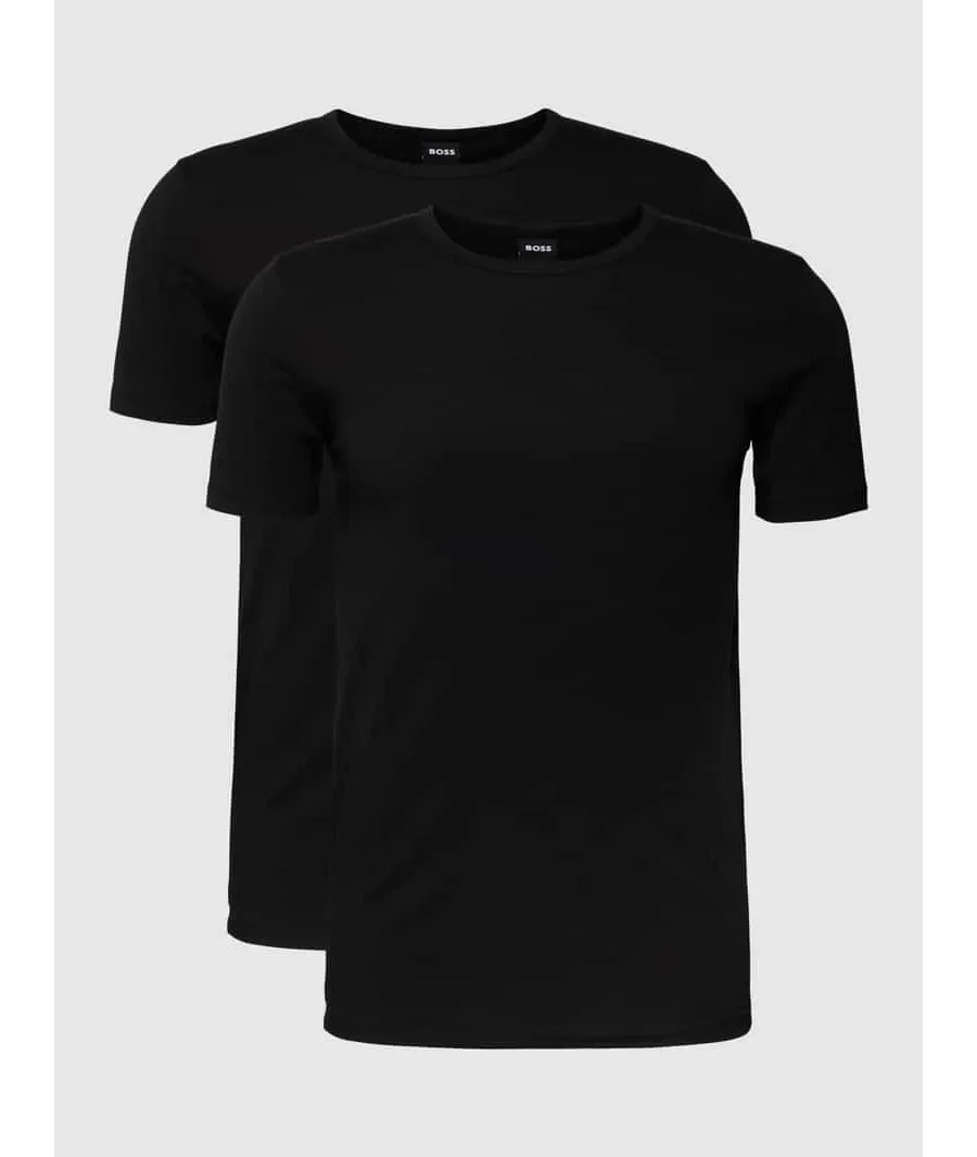 obrazek 1 T-shirt z detalem z logo w zestawie 2 szt.