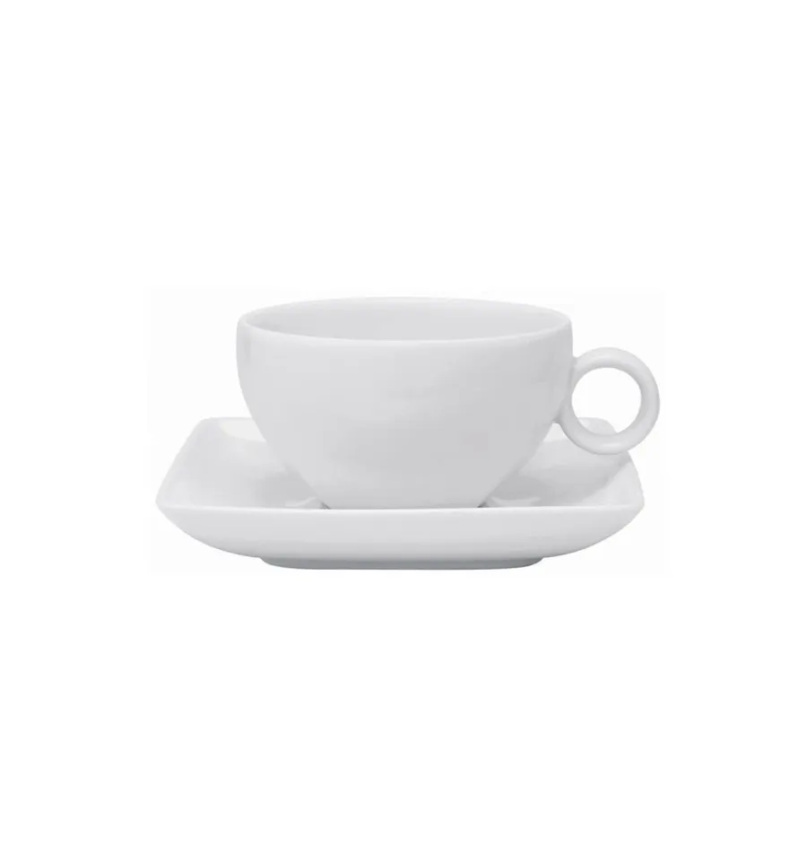 picture 1 White classic Carré White breakfast cup and saucer - Vista Alegre