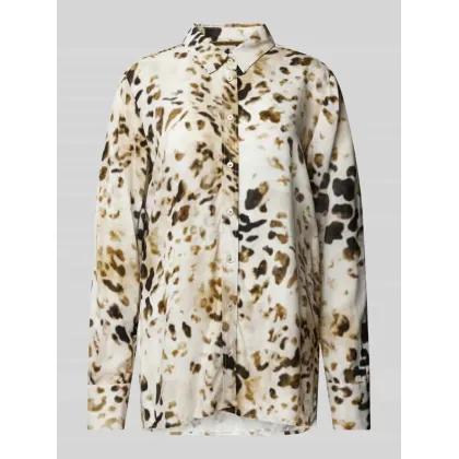 Zdjęcie Bluzka o kroju slim fit z krótką listwą guzikową