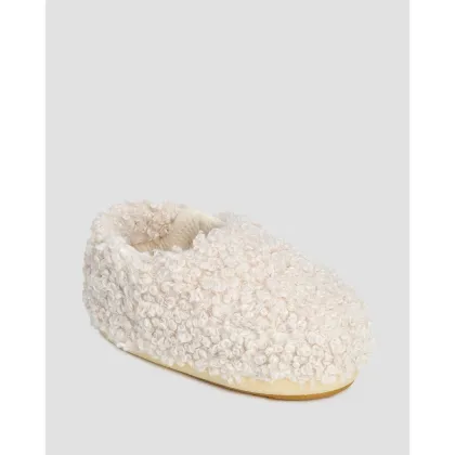 Zdjęcie Beżowe Buty Futrzane Damskie Moon Boot Sandal Band Faux Curly