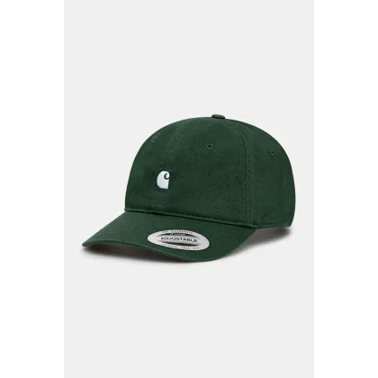 Zdjęcie Carhartt WIP czapka z daszkiem bawełniana Madison Logo Cap kolor zielony z aplikacją I023750.2RQXX
