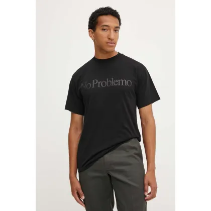 Zdjęcie Aries t-shirt bawełniany kolor czarny z nadrukiem