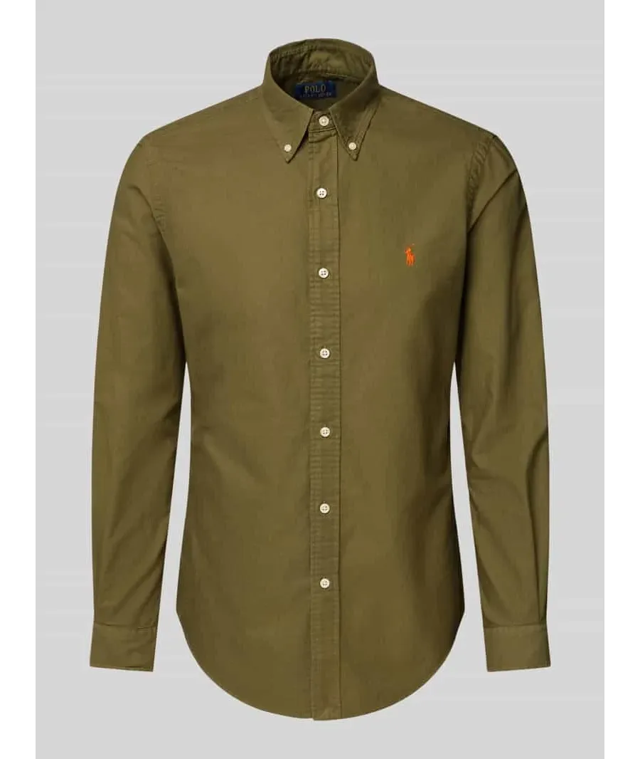 obrazek 1 Koszula casualowa o kroju custom fit z czystej bawełny
