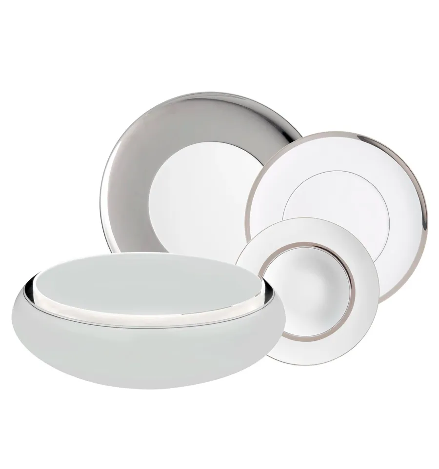 picture 1 A large porcelain Domo Platinium dinner set - Vista Alegre